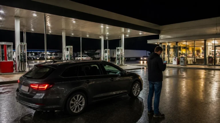 Finding Well-Lit Stops on Night Drives